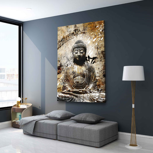 Wandbild Pop Art Buddha Kunst Spiritualität