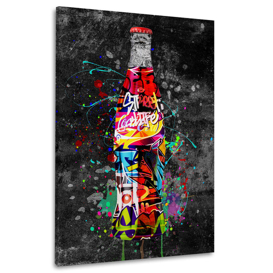 Wandbild Street Art Cola Flasche Graffiti Style