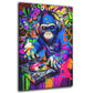 Wandbild Street Art Graffiti DJ Monkey