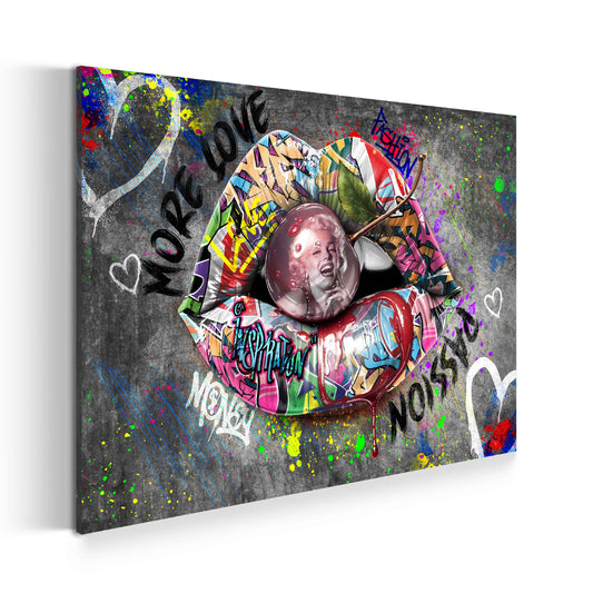 Wandbild Street Art Lippen Marilyn Pop Art Inspiration modern