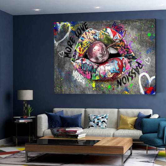 Wandbild Street Art Lippen Marilyn Pop Art Inspiration modern