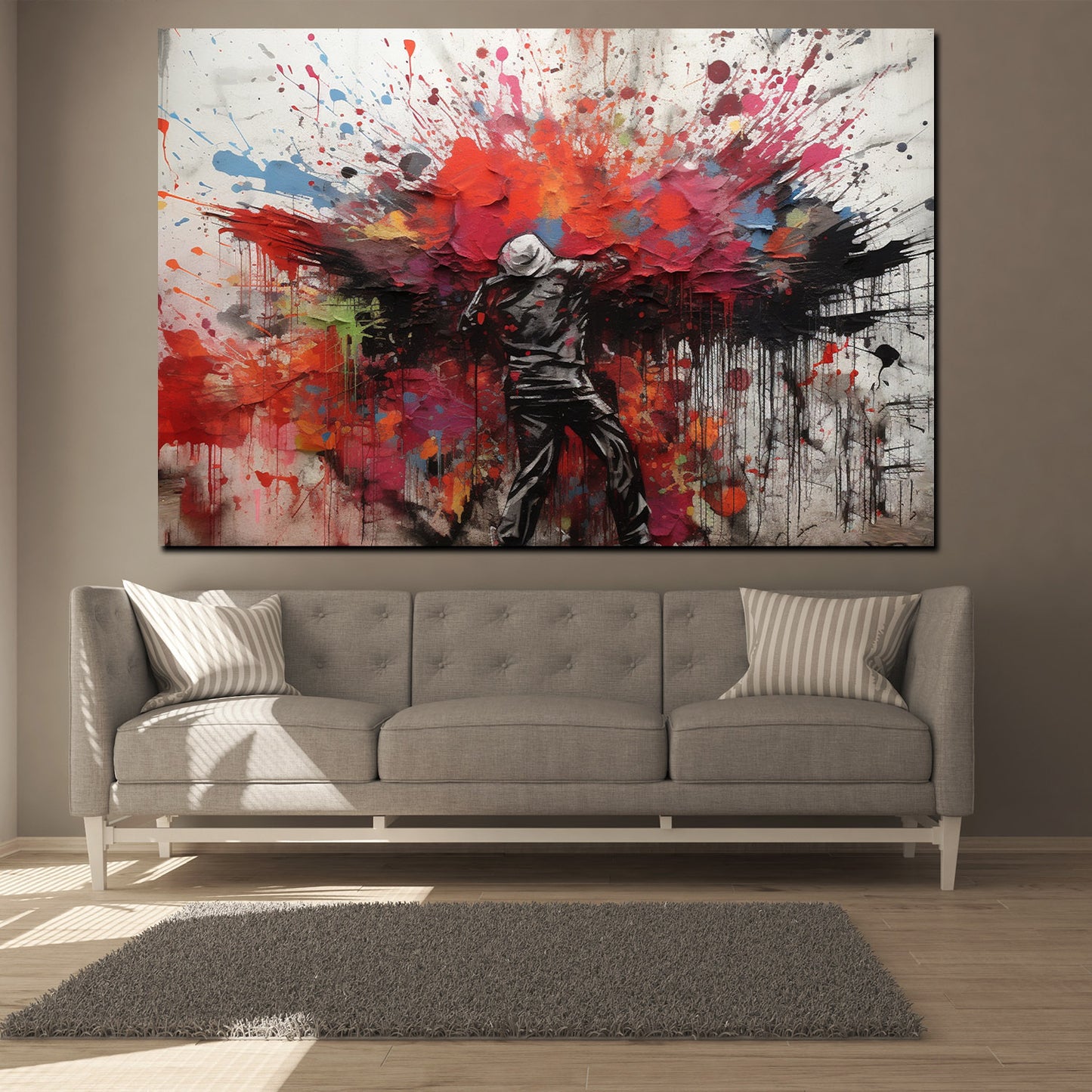 Wandbild Street Art Splatter abstrakt