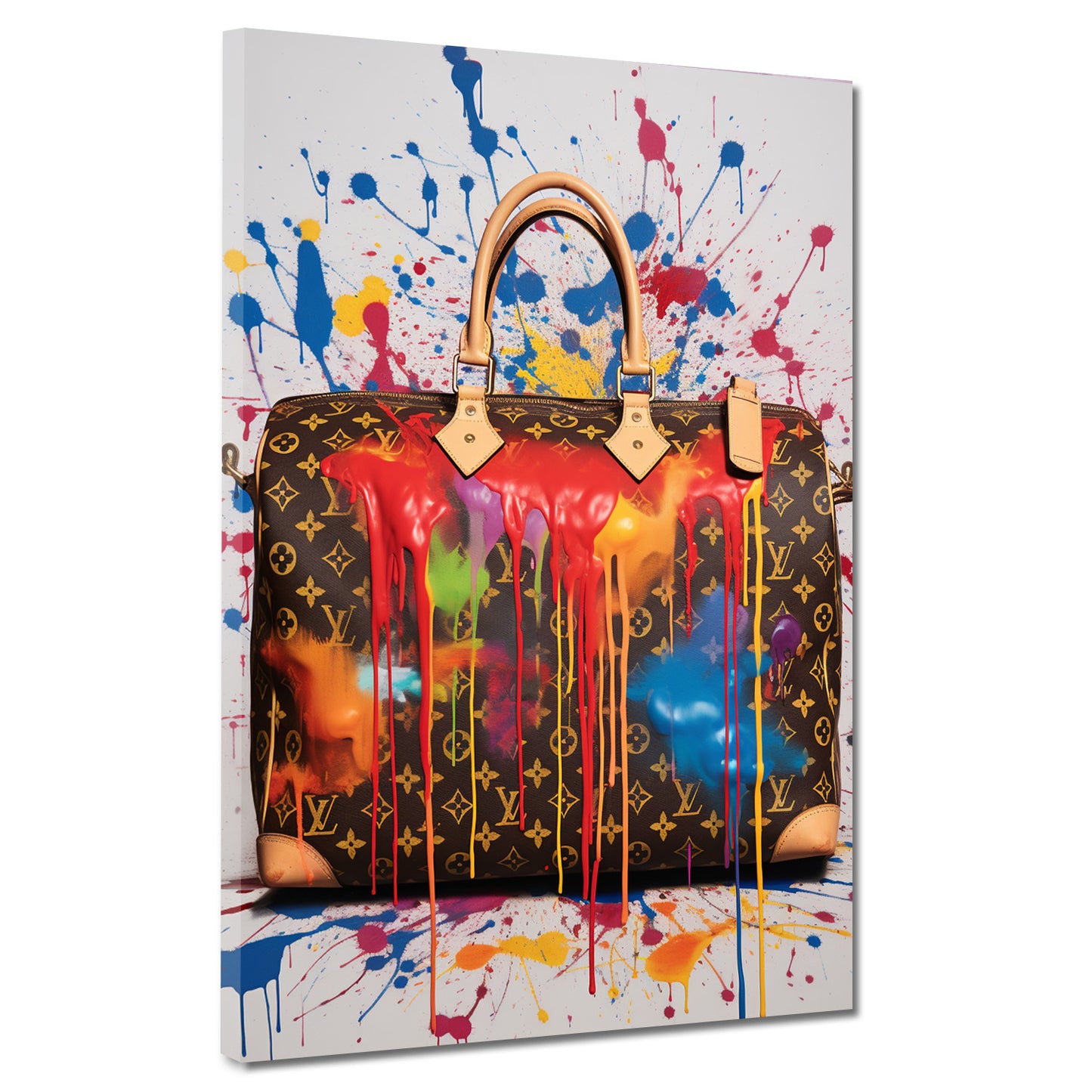 Wandbild Tasche Luxus Pop Art Splash Edition