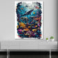 Wandbild Unterwasserwelt bunt Korallen Fische farbenfroh