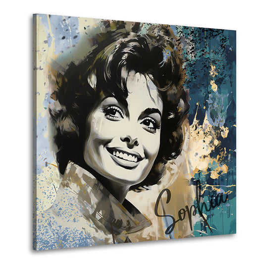 Wandbild Vintage Portrait Sophia abstrakt