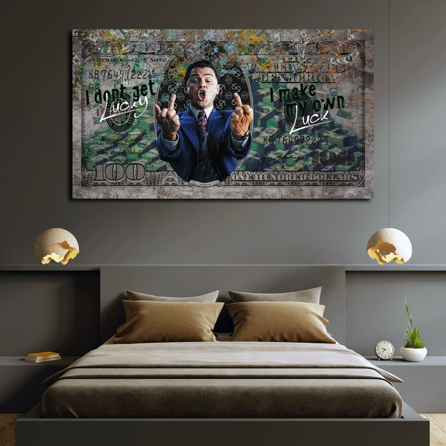 Wandbild Wallstreet Leo Style Geld Erfolg Motivation