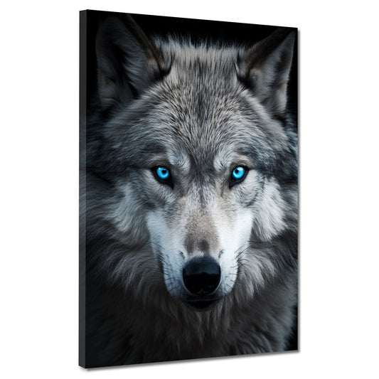 Wandbild Wolf frontal