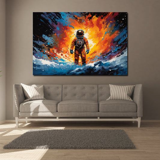 Wandbild abstrakt Astronaut Weltraum