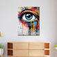 Wandbild abstrakt Auge Pop Art Bunt