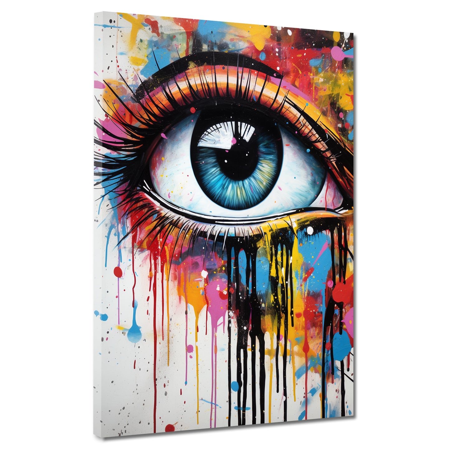 Wandbild abstrakt Auge Pop Art Bunt