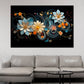 Wandbild abstrakt Blumen Black Style