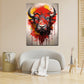 Wandbild abstrakt Bull Red Pop Art