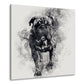 Wandbild abstrakt Bulldogge Rauchkunst