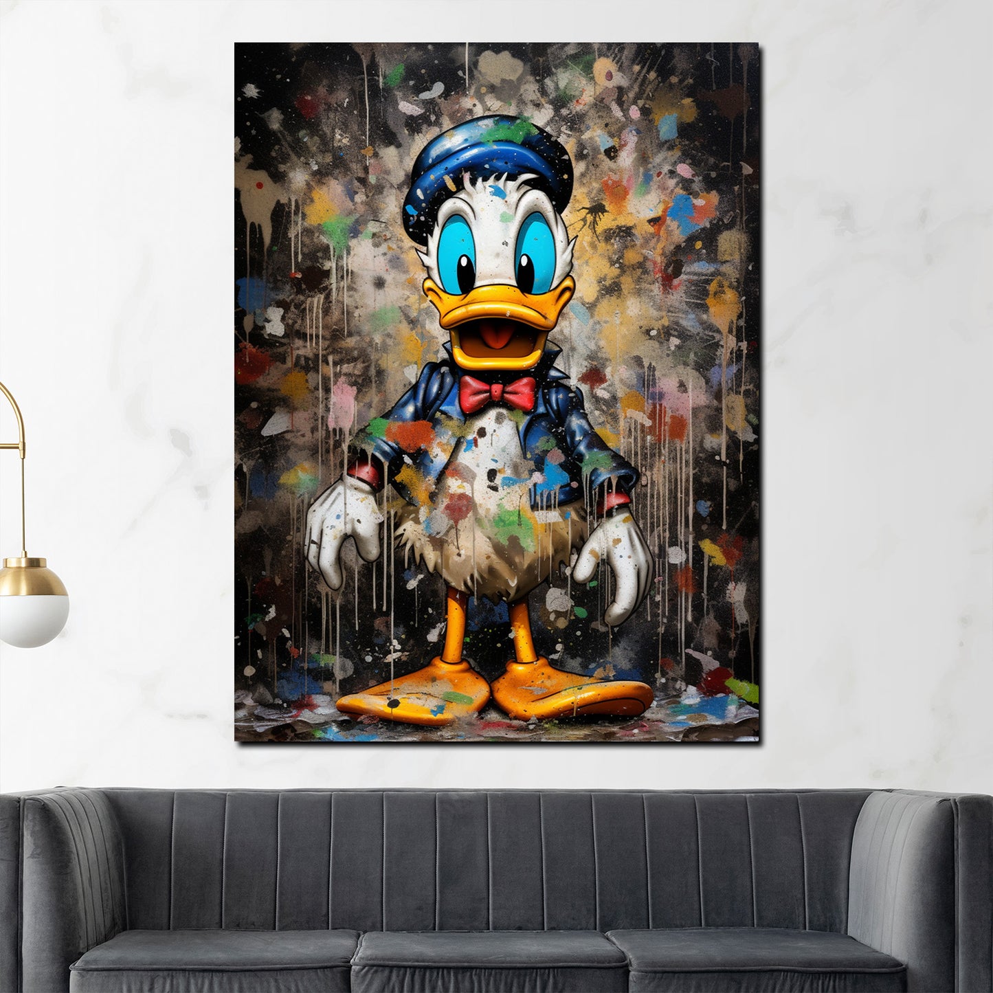 Wandbild abstrakt Comic Duck abstrakt Pop Art Colour