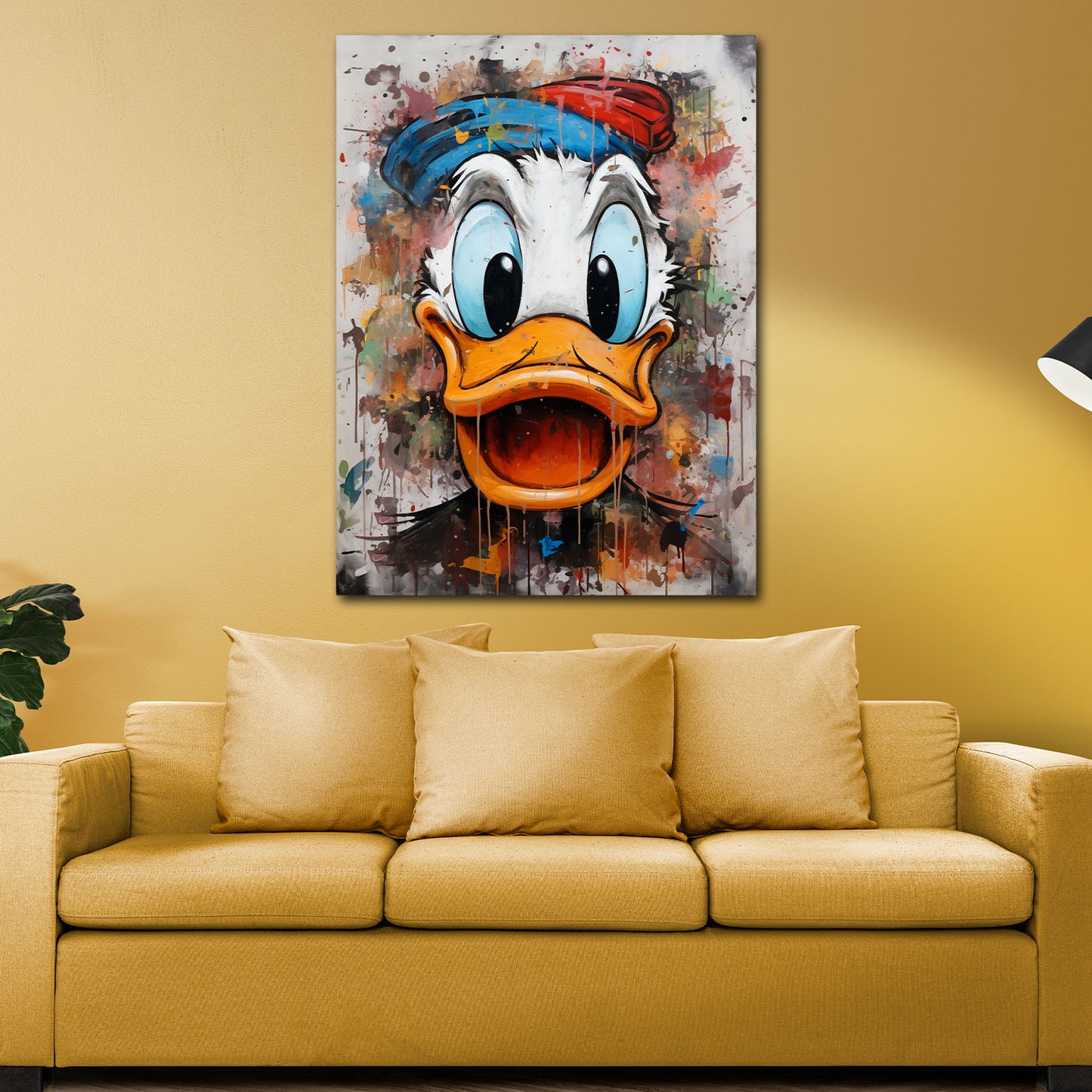 Wandbild abstrakt Duck Porträt