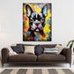 Wandbild abstrakt Französische Bulldogge Street Art Colour