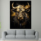 Wandbild abstrakt Goldener Bulle Black Style