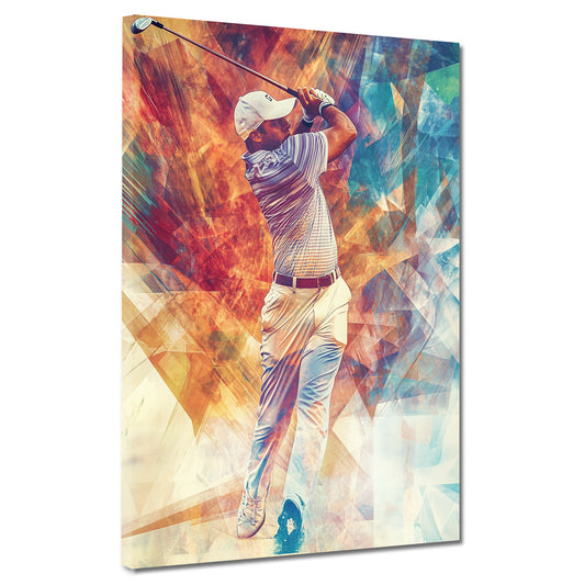 Wandbild abstrakt Golf modern dynamisch bunt