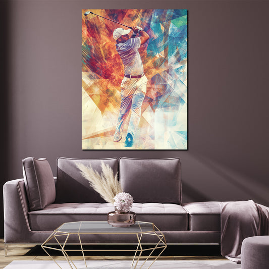 Wandbild abstrakt Golf modern dynamisch bunt