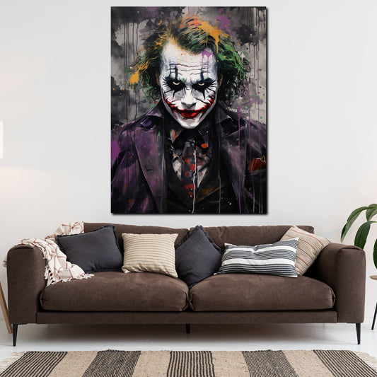 Wandbild abstrakt Joker frontal Colour Style