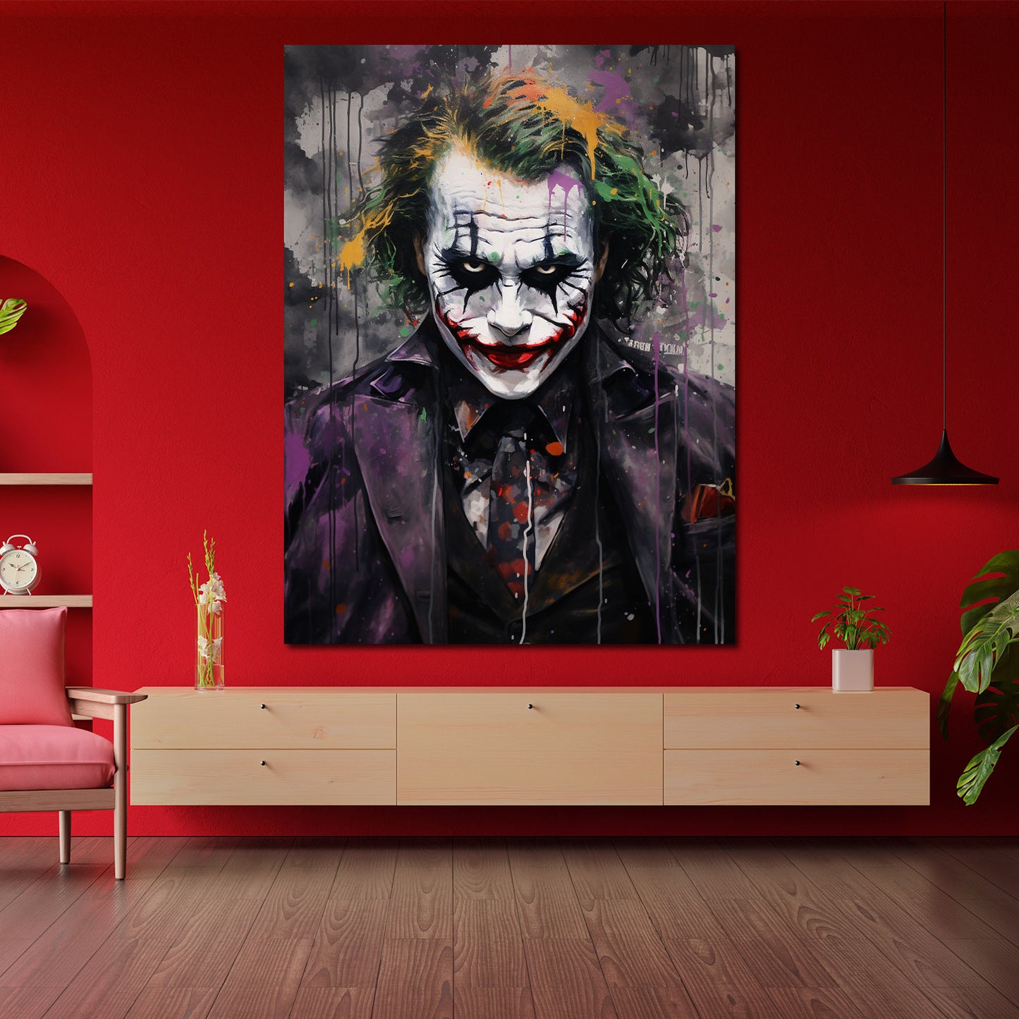 Wandbild abstrakt Joker frontal Colour Style