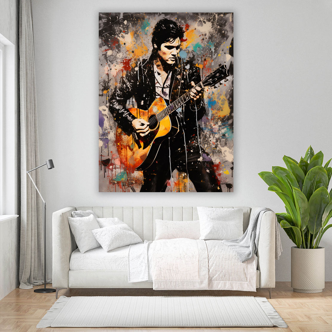 Pop Art Musiker King Wandbild abstrakt Rock ’n’ Roll Legacy, Sänger