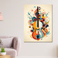 Wandbild abstrakt Musik Kontrabass Colour Style