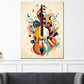 Wandbild abstrakt Musik Kontrabass Colour Style