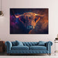 Wandbild abstrakt Kuh farbenfroher Rauch Effekt modern