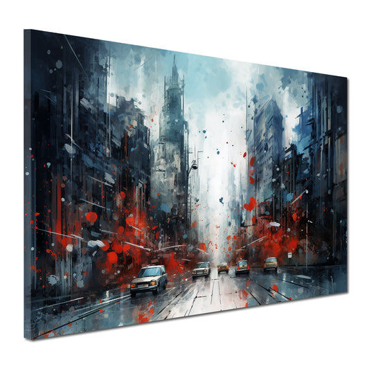 Wandbild abstrakt New York USA Splash Dark Style