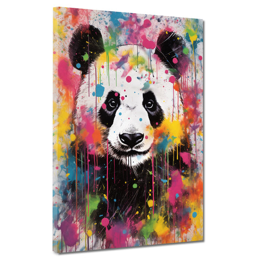 Wandbild abstrakt Panda Pop Art Colour