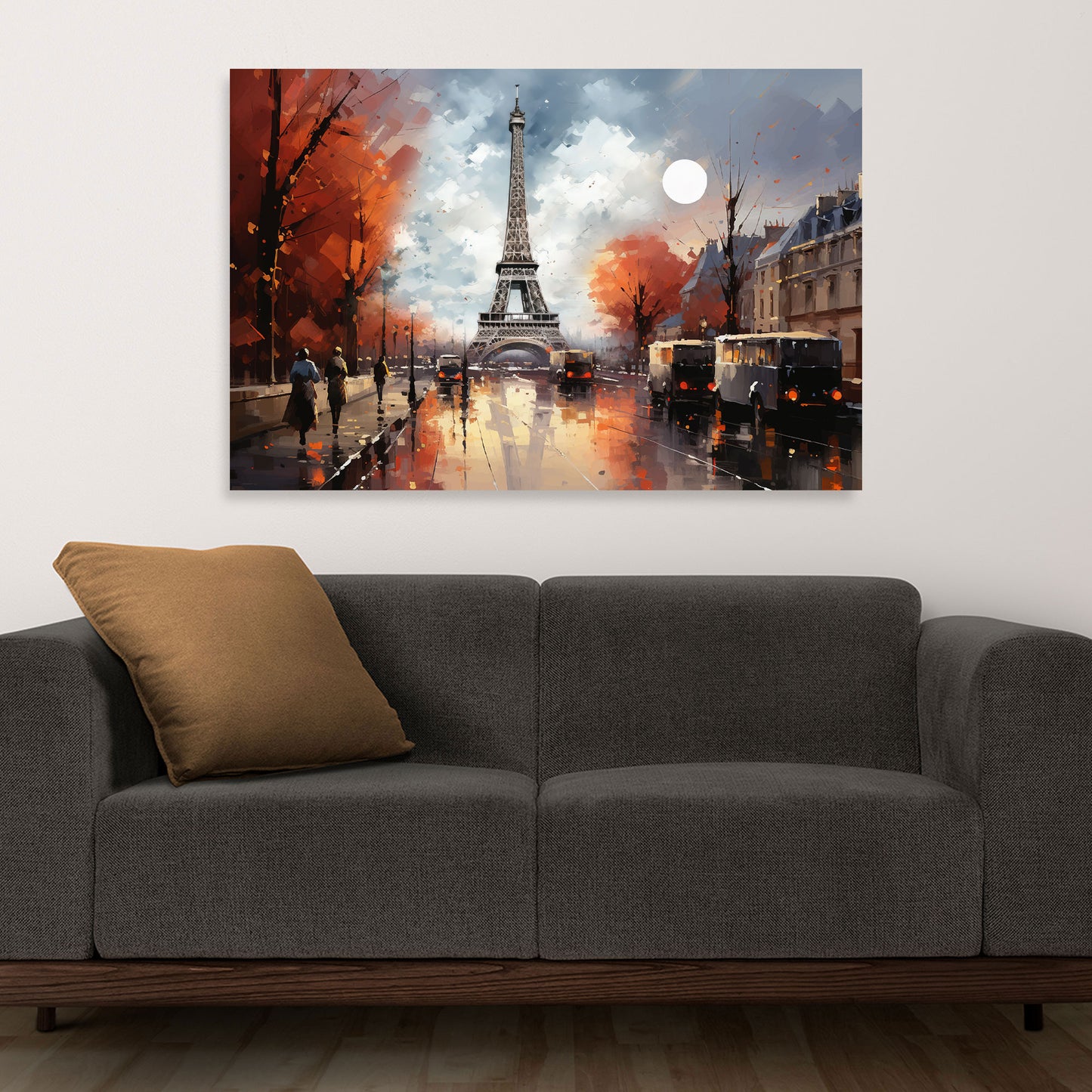 Wandbild abstrakt Paris Eiffelturm