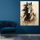 Wandbild abstrakt Pferd Retro Style