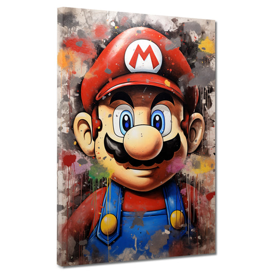 Mario Wandbild abstrakt Pop Art