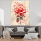 Wandbild abstrakt rote Rose in Aquarell Kunst