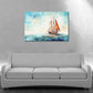 Wandbild abstrakt Segelschiff Blue Style