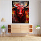 Wandbild abstrakt Stier Red Style