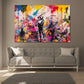 Wandbild abstrakt Street Figuren Art Multicolour Style