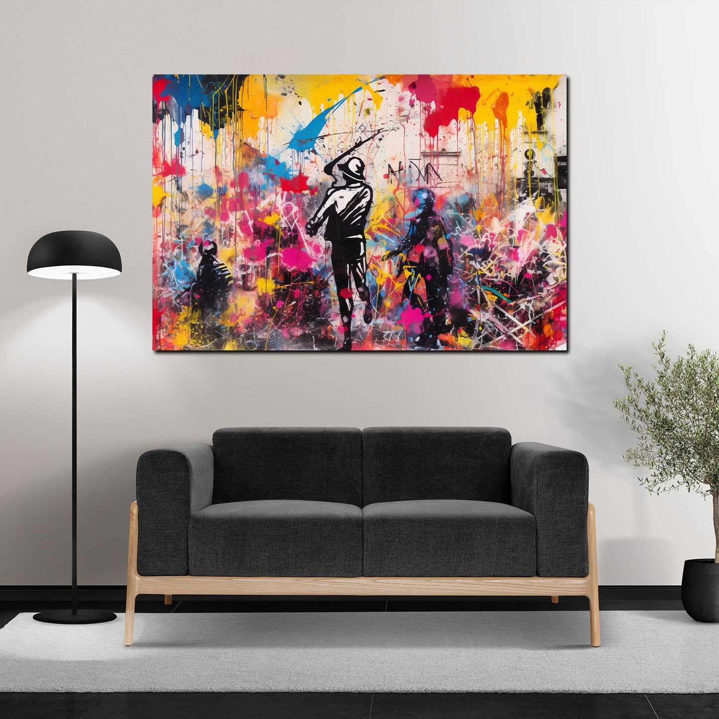 Wandbild abstrakt Street Figuren Art Multicolour Style