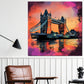 Wandbild abstrakt Tower Bridge London Skyline Pop Art modern