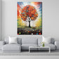 Wandbild abstrakt bunter Baum im Herbst