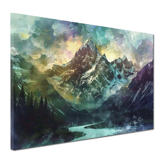 Wandbild abstrakt wunderschöne Berge