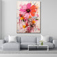 Wandbild abstrakt wunderschöne Blume Pink Colour Splash