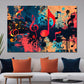 Wandbild abstrakte Musiknoten Pop Art bunt modern