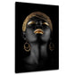 Afrikanische Frau Face Art Gold – Wandbild