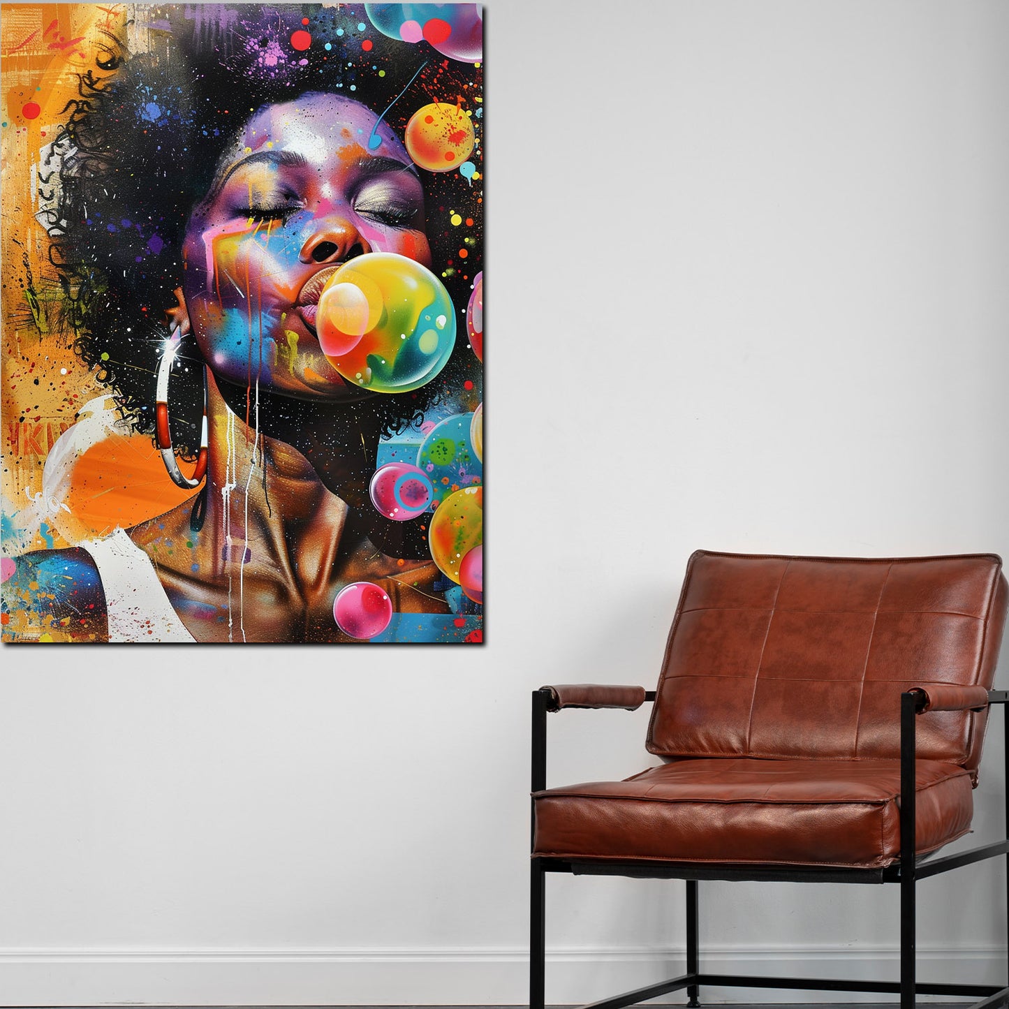 Wandbild afroamerikanische Frau Pop Art bunt modern