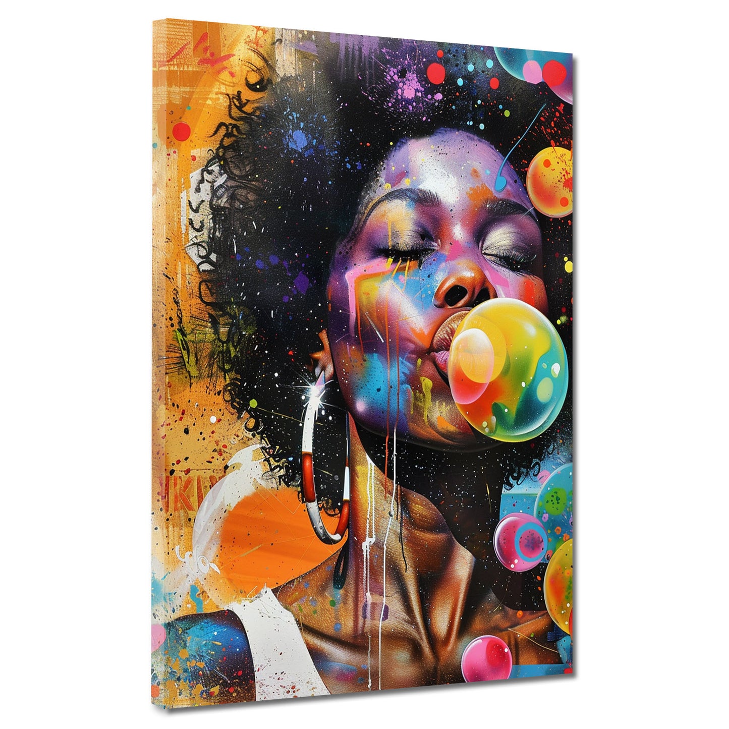 Wandbild afroamerikanische Frau Pop Art bunt modern