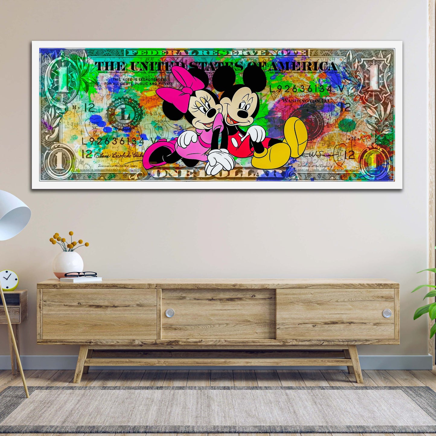 Wandbild Minnie Pop Art Kunstwerk, Comic