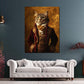 Wandbild edle Katze im barocken Gewand Adel Luxus Vintage modern