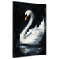 Wandbild eleganter Schwan im Wasser abstrakt modern